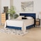 Baxton Studio Abberton Modern and Contemporary Navy Blue Velvet and Gold Metal Queen Size Panel Bed 220-12850-ZORO - alternate 1
